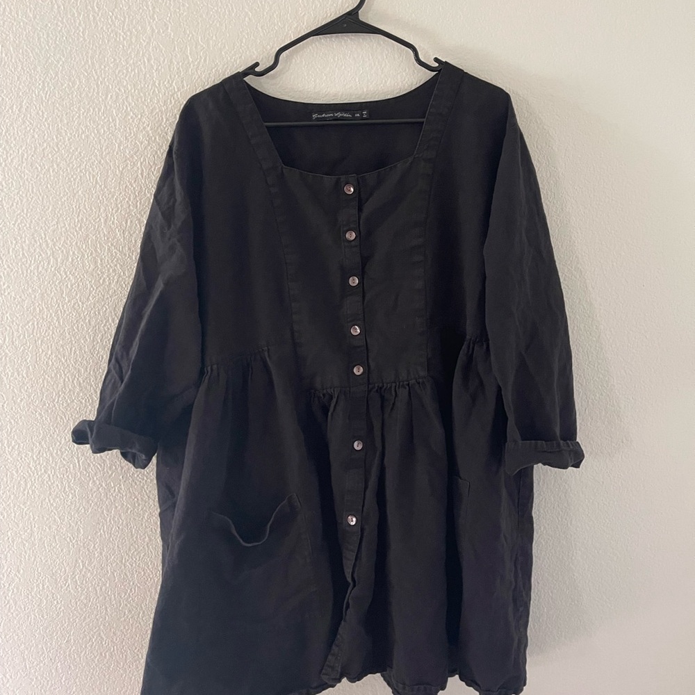 Gudrun Sjoden Black Tunic Top